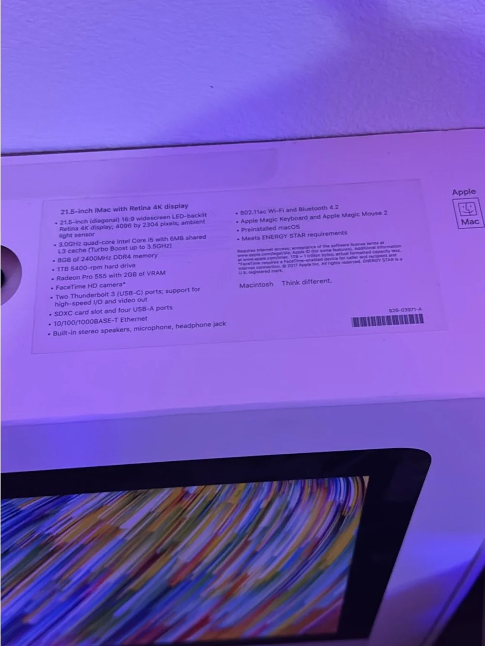 Apple iMac Desktop in Silver with Black Display Bezel